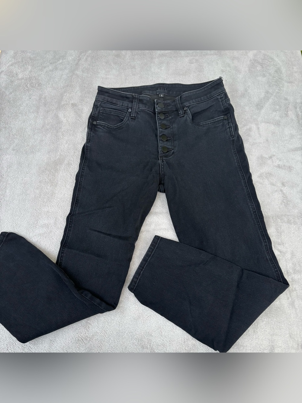 Kut From the Kloth High Rise Ankle Slim Straight Leg Black Jeans Women’s Size 6